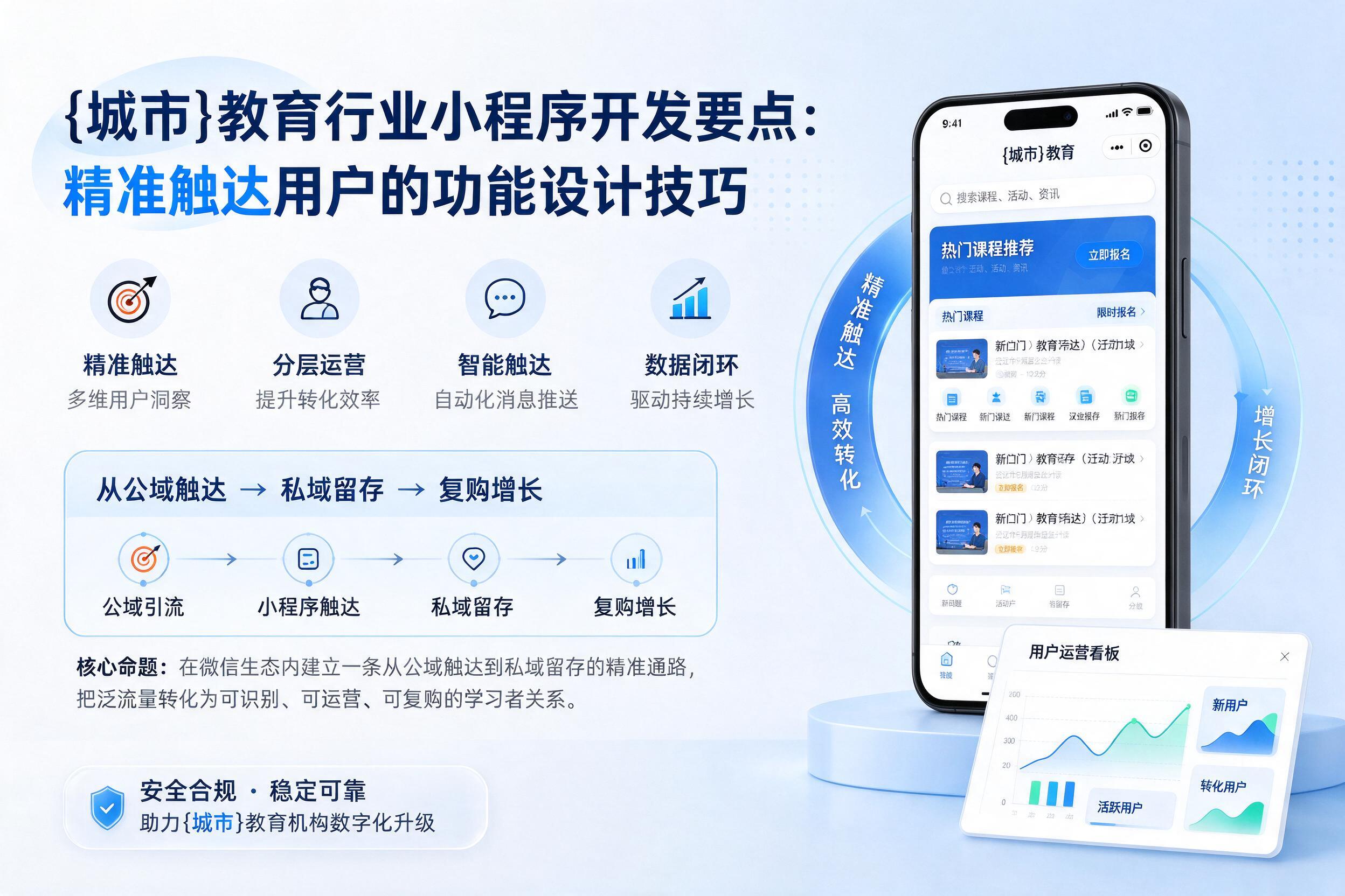 平桂教育行业小程序开发要点:精准触达用户的功能设计技巧
